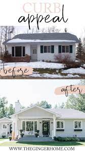 A Modern Farmhouse Style Exterior Makeover The Ginger Home Ranch House Exterior Farmhouse Style Exterior Home Exterior Makeover