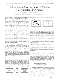 Pdf A Comparative Study Of Iterative Thinning Algorithms For Bmp Images
