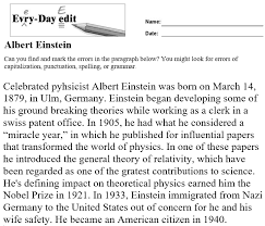 Last words of albert einstein? Every Day Edits Albert Einstein Editable Version For Student Remote Learning Education World