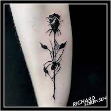 Black rose piercing & tattoo. Black Rose And Spider Blackrose Blackrosetattoo Spider Blackspider Blackwidow Blackwido Black Rose Tattoos Black Widow Tattoo Web Tattoo