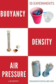 10 Simple Experiments For Density And Buoyancy And Air Pressure Middle School Science Experiments Air Pressure Science Experiments