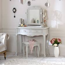 A Charming Light Grey Dressing Table Set In Our Classic Elise Range Also Available In White Grey Dressing Table Cheap Bedroom Furniture Sets Furniture
