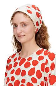 Marimekko Josina Mansikka Print Silk Square Scarf
