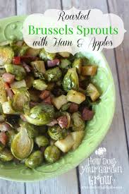 Roasted Brussels Sprouts With Ham Apples This Perfect Side Dish For Thanksgiving Or A Fall Weeknight Is Quick And Delicious Roasting The Brussels Sprouts W Recipe Brussel Sprouts