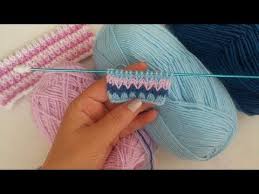 Cok Begenilen Renkli Orgu Modeli Renkli Zikzaklar Orgu Modelleri Youtube Zikzak Orgu Baby Knitting Patterns