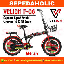 Sepeda Lipat Anak 16 18 Inch VELION F 06 F06 / SALVO SV2 / HIGHWIND 610  Keranjang Usia 4-8 Tahun