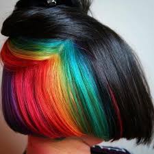 17 Secretly Bold Hair Colors You Can Actually Wear To Work Bold Hair Color Hidden Hair Color Rainbow Hair Color