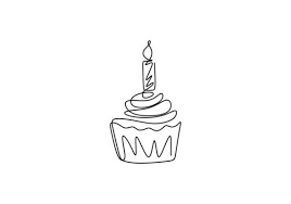 Check spelling or type a new query. Continuous Line Drawing Of Birthday Cake With Candle 1895829 Vector Art At Vecteezy