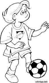 Dessin à imprimer et à colorier : Coloriage Une Fille Joue Foot Dessin Football A Imprimer