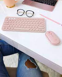 Chevonne Dixon On Instagram When Your Tech Is Also Decor For Your Desk Pink Melts My Heart And Ipad Accessories Ipad Keyboard Ipad