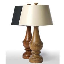 The Wood Finial Table Lamp From Barbara Cosgrove Is A Beautiful Turned Wood Base Lamp Available In Either S Wood Lamp Base Wooden Table Lamps Table Lamp Wood