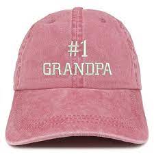 Stitchfy Number 1 Grandpa Embroidered Washed Low Profile Cap In 2021 Washed Cap Womens Baseball Cap Baseball Cap