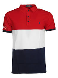 Black And Red Ralph Lauren Polo Shirt Ralph Lauren Color Block Polo Shirt In Red Multicolor Modesens Polo Shirt Polo Ralph Lauren