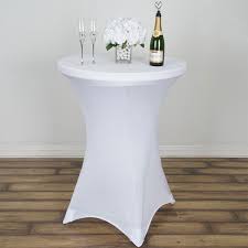 Sparkles Make It Special 10 Pc 30 Round Cocktail Table Fitted White Stretch Spandex Tablecloth X Style Sparklesmakeitspecial Com