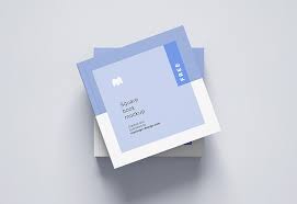 Mockup of a square book with a customizable spine. Free Square Book Mockup Mockup City