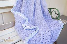 Baby Blue Scallops Crochet Blanket Free Crochet Pattern Loganberry Handmade