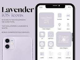 Lavender Aesthetic Ios 14 Light Purple App Icon Covers Etsy Lavender Aesthetic App Icon Iphone 11