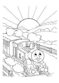 Coloriage Train Soleil
