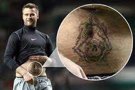 Chris fronzak's 50 tattoos & their meanings. The 17 Worst Footballer Tattoos Ever Lionel Messi Joins The List With Bizarre Tribute To His Wife S Lips Mirror Online
