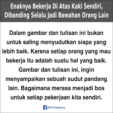 Artikel ini membahas tentang kata kata sedih lengkap dengan gambar yang menarik. Kata Kata Enaknya Menjadi Pengusaha Bekerja Di Atas Kaki Sendiri Ajp Creations