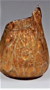 Wilhelm Kralik Vase Ovoide A Pointes Etirees A Chaud Epreuve De Tirage Industriel Realisee En Verre Irise A Surface Granitee En Glass Art Glass Molten Glass