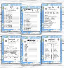 Pick a silly or nostalgic theme. Retirement Games Retirement Party Retirement Trivia Retiree Etsy In 2021 Retirement Parties Retirement Advice Party Games
