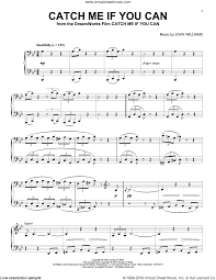 Williams Catch Me If You Can Sheet Music For Piano Solo Pdf
