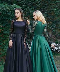 Black Wedding Dress Long Sleeve Dress Prom Dress Long Evening Etsy Prom Dresses Long With Sleeves Satin Dress Long Prom Dresses With Sleeves
