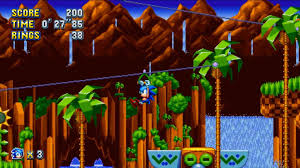 Another view of act 2 with the same early background. Sonic Green Hill Zone Wallpaper