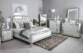 Madison White Glass 7 Drawer Mirrored Dressing Table Picture Perfect Home White And Silver Bedroom Silver Bedroom Silver Bedroom Furniture