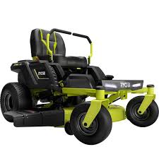My first lawn mower ride. 100 Ah 42 Zero Turn Electric Riding Mower Ryobi Tools