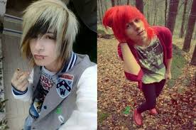Ease into the trend with dirty blonde or strawberry blonde hair or add dimension to your natural. Emo Boy Black And Blond Hair Then Red Hair Or Orange Boy Hairstyles Scene Boy Hair Emo Hair