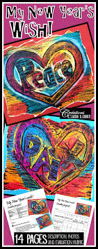 Here Is A Media Art Project For Grade 3 And Up In This Project The Students Have To Choose A Word To Create A New Year Art Holiday Art Projects Art Projects