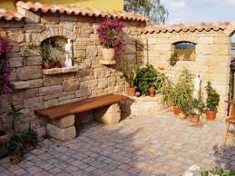 Mediterrane Terrasse Gestalten Google Suche Gartengestaltung Steinmauer Garten Gartenmauern