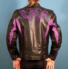 Black And Purple Motorcycle Jacket Pin By Kelly Doudna On Leather Craft Vest In 2020 Black Leather Motorcycle Jacket Purple Leather Leather Motorcycle Jacket