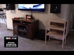 I've been wanting to build a new component cabinet for some time now. Diy Homemade Oak Stereo Audio Visual Shelf Stand Cabinet Subwoofer Will Go Underneath Youtube