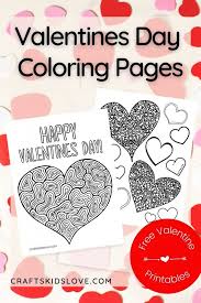 Simple funny rabit coloring book for kids. Free Printable Valentine Coloring Pages Crafts Kids Love