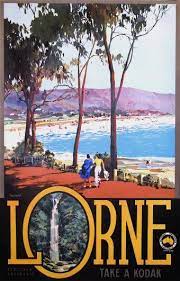 Vintage Travel Poster Lorne Victoria Australia Vintage Travel Posters Vintage Posters Retro Travel Poster