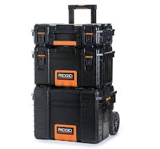 22 In Rigid Pro Gear Rolling Portable Toolbox Storage Organizer Cart Black Ridgid Outils Cartes