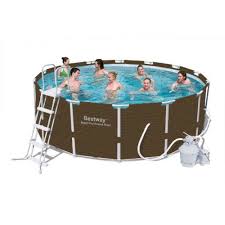 Bestway Kit Piscine Ronde Steel Frame Imitation Tresse O427 X 122cm