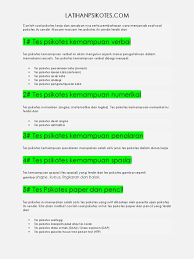 Juga untuk keberhasilan peserta masing masing. Contoh Soal Spasial Contoh Soal Dan Materi Pelajaran 7