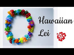 How to make a hawaiian necklace of tissue paper flowers (kleenex). Hawaii Flower Lei Diy Paper Craft Tutorial Youtube