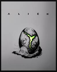 A lot of his characters don't tend to have a good time with alien prepared eggs, so i used this as an excuse to draw a xenomorph washing dishes. Alien Taking A Small Shot At Dotwork Oc Drawing