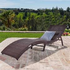 Costway Mix Brown Folding Patio Rattan Chaise Lounge Chair Outdoor Furniture Pool Side Lounge Chair Outdoor Durable Outdoor Furniture Pool Lounge Chairs