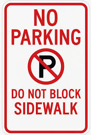 Reminder- it is against the Texas Transportation Code to park your vehicle  on the sidewalk (blocking the sidewalk). Blocking the sidewalk causes: 1)  Children to walk in the street. 2) Parents to