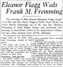 Eleanor Flagg, Wedding News, Times Herald, Mar 15, 1943