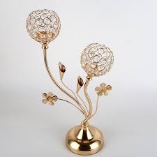 Gold crystal candle holder centerpieces. Gold Crystal Candle Holders Two Heads Candle Candelabras Coffee Table Decorative Centerpieces For Living Room Dinning Room Buy Metal Candle Holder Wedding Decoration Two Heads Candlestick Product On Alibaba Com