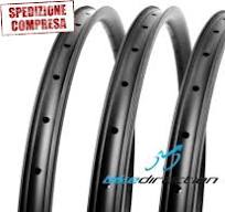Cerchio in carbonio MTB 29er HookLess Carbon+ EVO Asym L33.5-25.5 e XL38-30