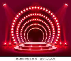 Stage Podium With Lighting Stage Podium Scene With For Award Ceremony On Red Background Vec Red Background Light Background Images Photoshop Backgrounds Free