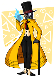 Black Hat Crossover Gravity Falls Bill Cipher Villainous Cartoon Lego Genial Caricaturas